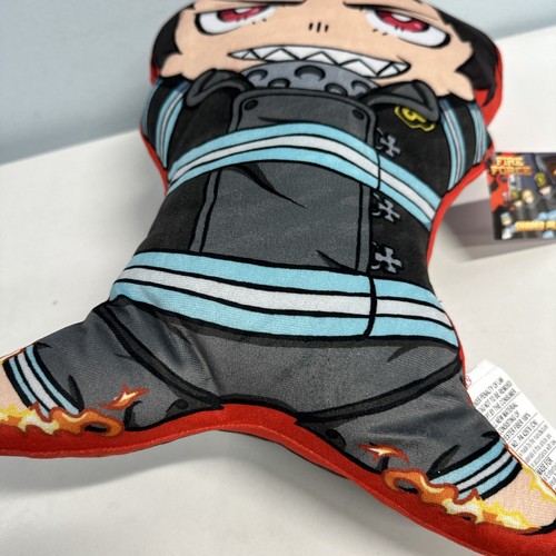 Fire Force Shaped Pillow NEW Shinra K 20x12" (Seam unsewn by material tag) See p - Picture 9 of 12
