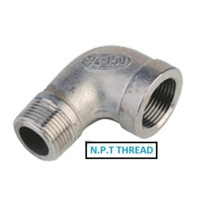EDELSTAHL 316 90 STECKER / WEIBLICHER ELLENBOGEN - NPT