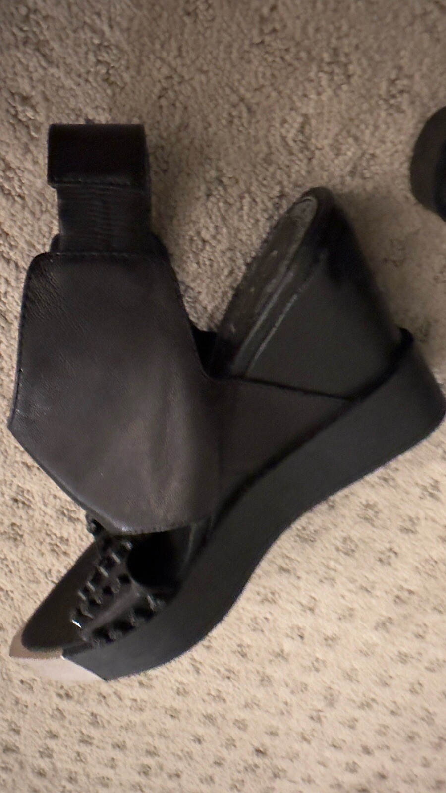 Chrome Hearts Ladies platform Leather Cross Emblem Size 37 /7,5 image 9