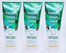 3 Bath  Body Works VANILLA BEAN NOEL Moisturizing Body Wash 10 oz
