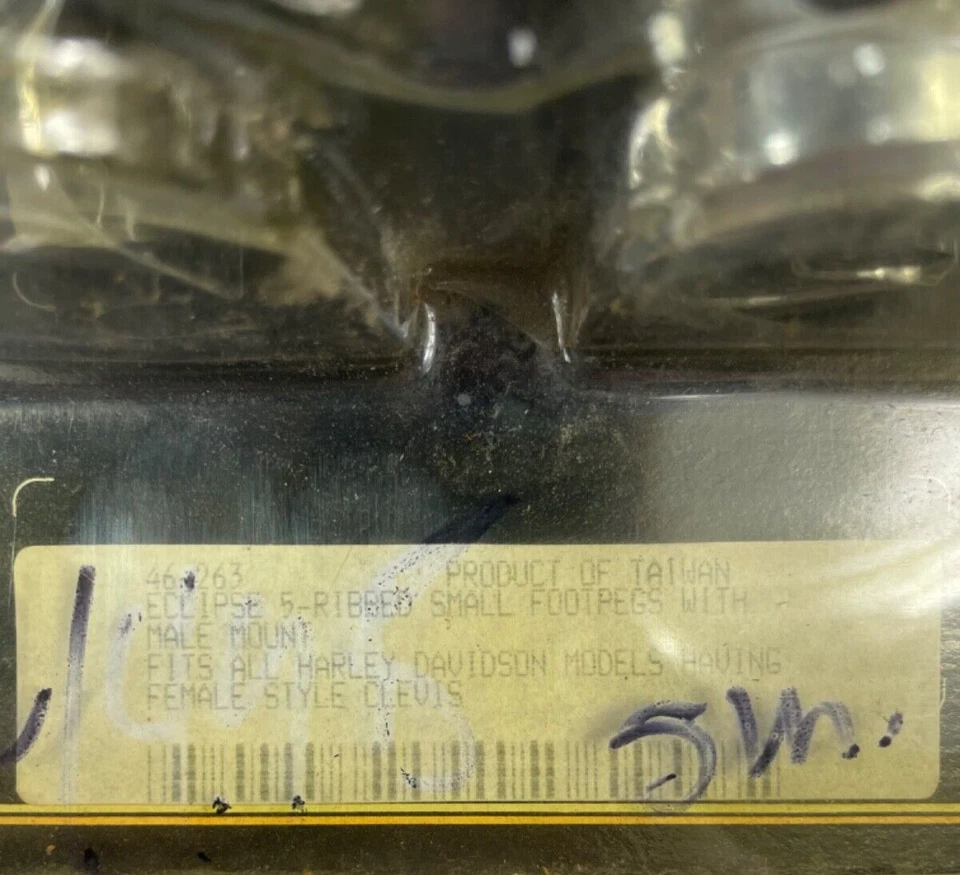 Clavijas de pie Harley con extremos macho cromadas personalizadas 46-263 nuevas stock antiguo Foto 2 de 4