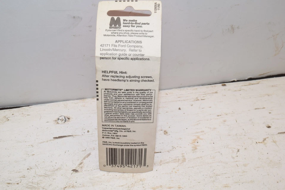 Dorman 42171 Headlamp Adjusting Screws fits Ford Mercury Lincoln - C46a - Image 3 of 3