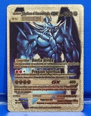 obelisk the tormentor gold pokemon card Pokemon Obelisk the Tormented GX PS400 Gold Color Spanish Card