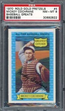 1970 Rold Gold Pretzels Baseball Greats 4 Mickey Cochrane PSA 8 30692822