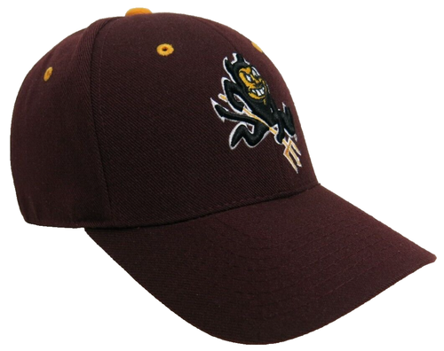Zephyr NCAA Arizona State Sun Devils Maroon and Gold Hat Cap Fitted 7 1/8 - Picture 2 of 9