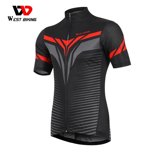 WEST BIKING Men Summer Cycling T-Shirts Short Sleeve Tops Riding Coat Jersey - Picture 35 of 44