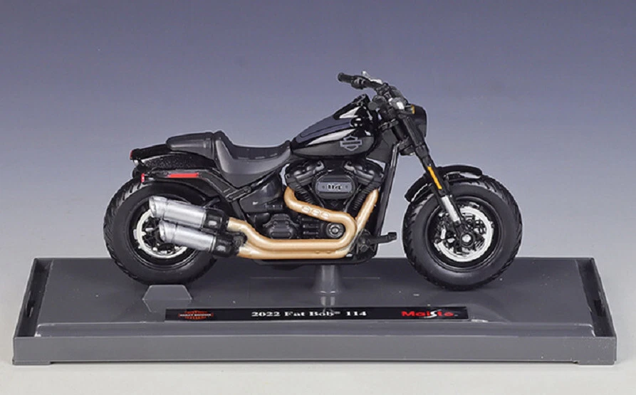 Maisto 1:18 Harley Davidson 2022 Fat Bob 114 мотоцикл новый в коробке - Изображение 2 из 4