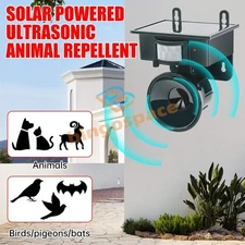 Solar Ultrasonic Animal Bird Repeller Pest Control Scarer Deterrent For Garden