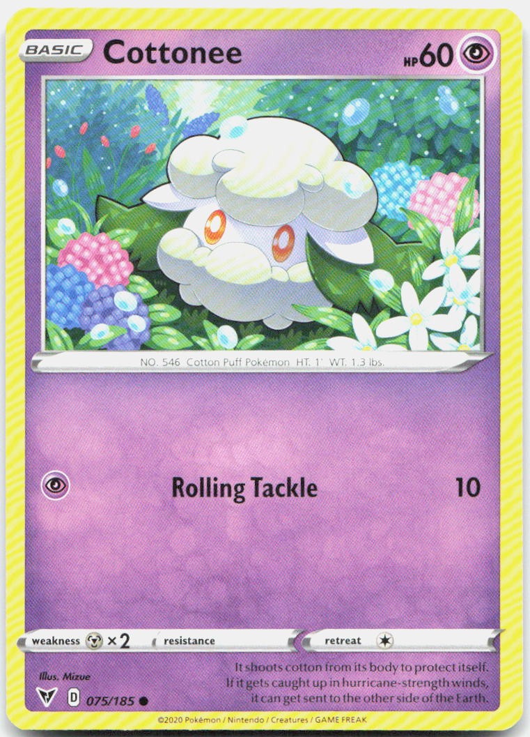 Cottonee 075/185 Common Vivid Voltage Pokemon Near Mint
