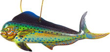 Mahi Mahi Ornament Realistic Dorado Fish Christmas Tree Decoration, 4 Inches Lon