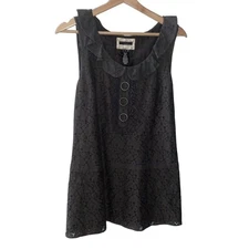 Sanctuary Clothing Dress Size M Gray Floral Lace Casual Mini Dress Sheath