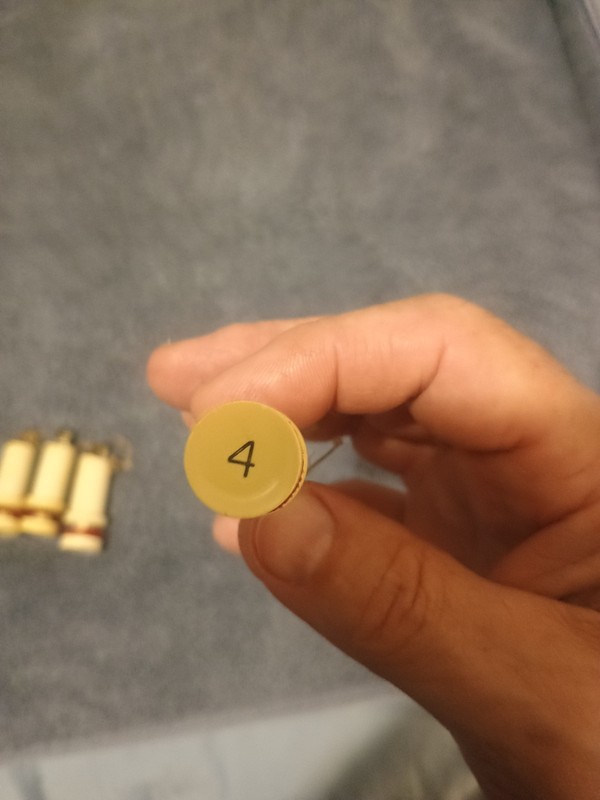 Lot of 4 Pipe Organ Console Pistons