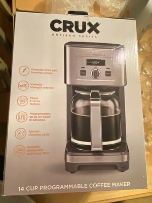 Crux Artisan Series 14 Cup Programmable Coffee Maker Used-