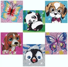 6 Pack 5D Diamond Art kits for Adults Beginners 6 inches x 6 inches, 6 PACK-B