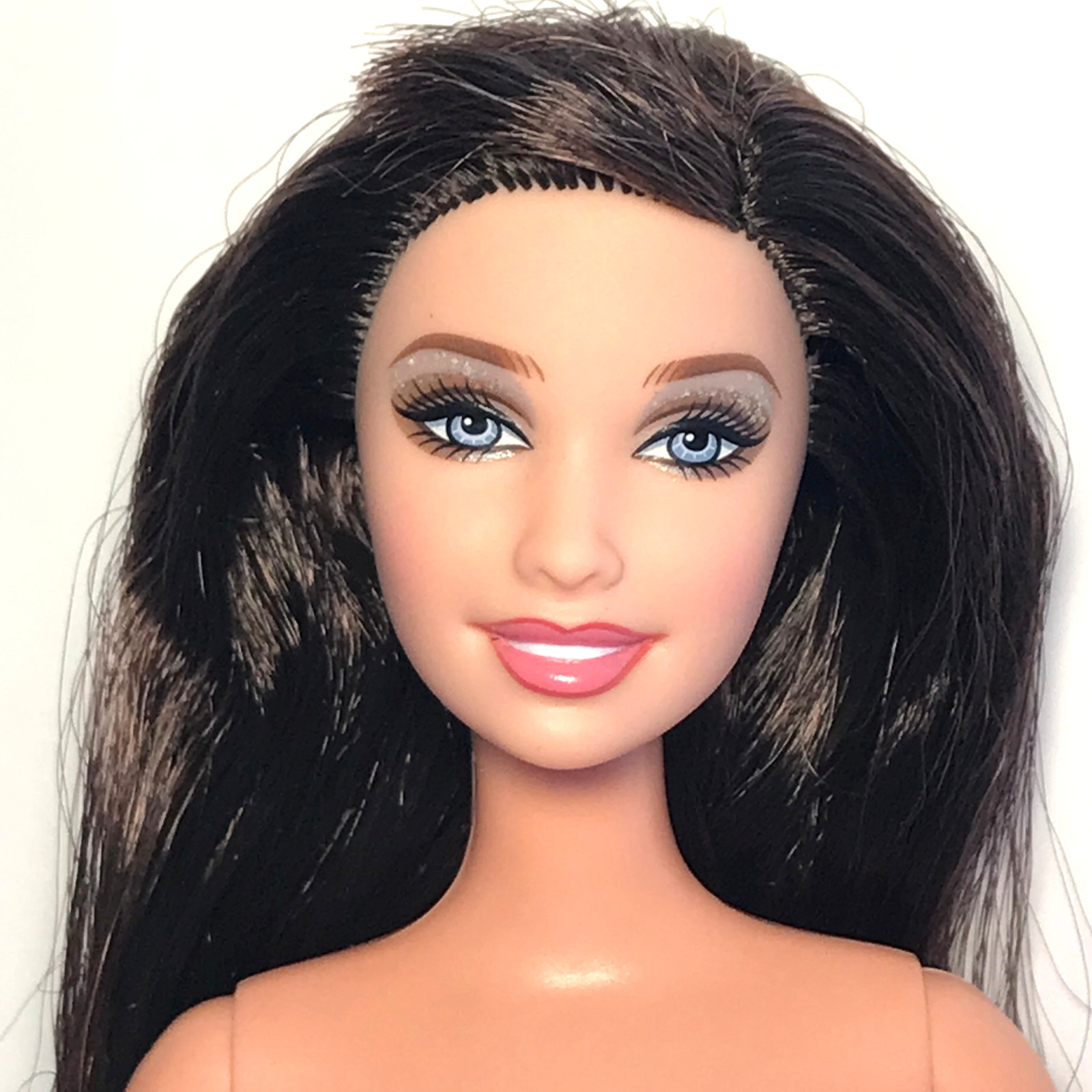Nude Barbie 2007 Fashion Fever Raquelle Black Hair Blue Eyes