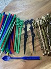 Vintage Plastic Drink Stirrers, Sparkle Swizzle Sticks, 6-inch — photo 2