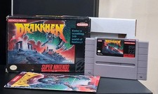 Clean CiB Drakkhen Super Nintendo SNES Authentic Complete in Box With Manual 