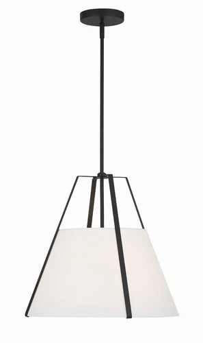 Crystorama Fulton 20" Wide Black Metal Pendant Light - Picture 3 of 10