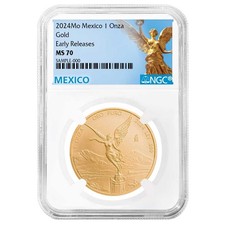 2024 Gold Mexican Libertad Onza 1 oz NGC MS70 ER Mexico Label 5724.56 per troy oz