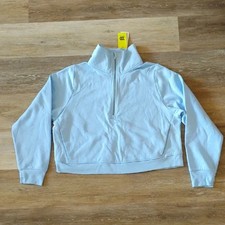 NWT All In Motion Women's Core Fleece 1/2 Zip Pullover Sweatshirt Blue Size XXL