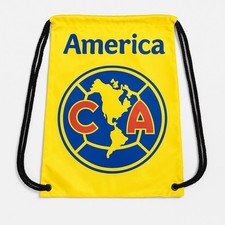 Club Am rica Yellow Drawstring Backpack Gym Bag Soccer Fan Lightweight