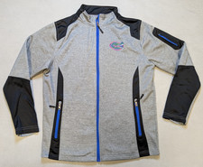 Florida Gators Jacket Mens XL Gray Colosseum Windbreaker Performance Fleece Zip