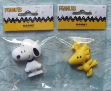 Peanuts SNOOPY & WOODSTOCK Fridge Magnets NIP New (11/236)