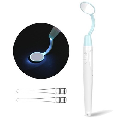 Dental Mirror with LED Light, Reusable, Anti-fog, 2 Modes, Mouth Inspection