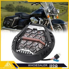 For 2014-2023 Harley Touring Street Glide 7" LED Headlight 120W DRL Hi/Low Beam