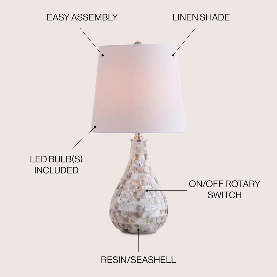 JYL1024A Mona 20,5" Mini Luminária de Mesa LED, Casa de Campo, Costeira, Transição, Modo... - Imagem 2 de 4