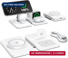 3 in 1 Magnetic Wireless Charger for Apple Multiple Devices, Foldable Fast Charg
