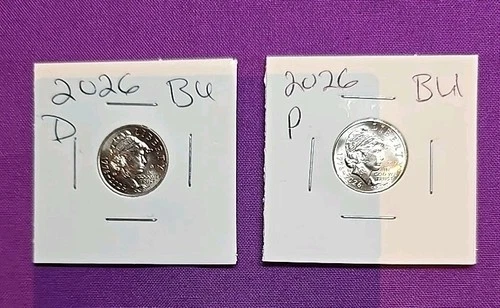 2026 P & D Emerging Liberty Dimes "BU"  In Coin Flips! **FREE SHIPPING**#wj432