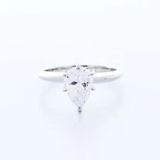 1.47ct Lab-Created Diamond E/VS1 Excellent Pear Cut 14K White Gold Prong Setting