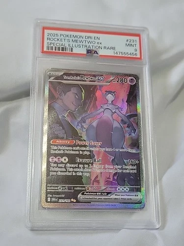 Pokemon Team Rocket's Mewtwo ex 231 SPECIAL ILLUSTRATION RARE PSA 9
