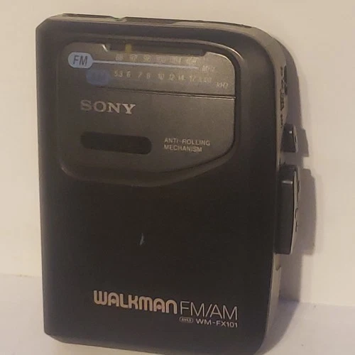 Sony Walkman WM-FX101 FM/AM Portable Cassette Player Black Anti-Rolling