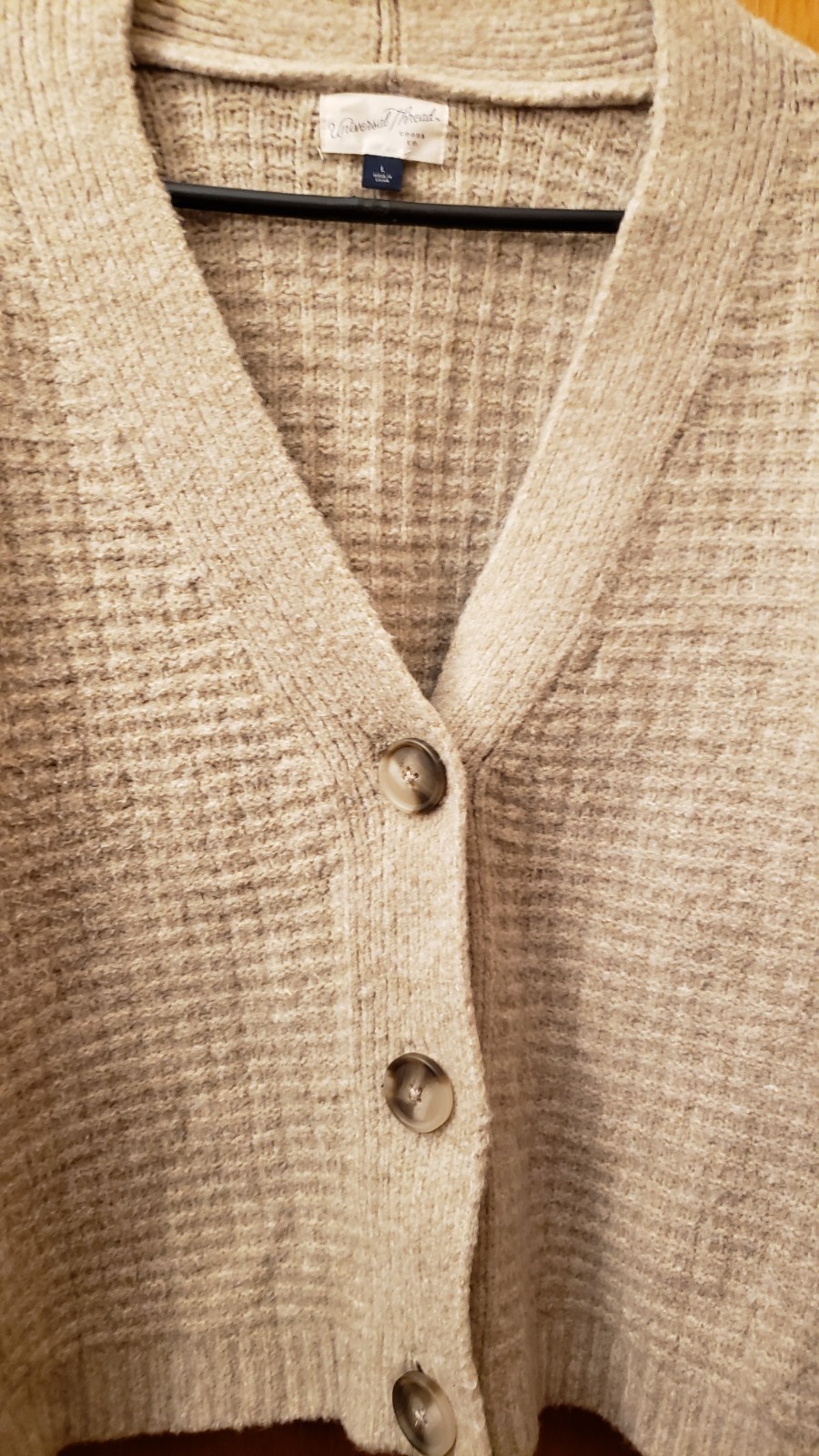 UNIVERSAL THREAD 3 Button SWEATER  Grayish Beige … - image 10