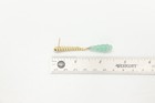 18k Jade Dangle diamond Earring Solid Gold 2.5' Long Earrings Natural Jade — photo 10
