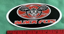 BLACK FLYS vintage Skateboard  Surf Snow Moto Sticker Sunglasses Goggles