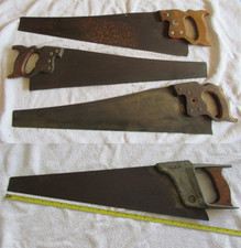 Vintage 1960s Henry Disston Hand Saws including D-100 "Buck Rogers" Aluminium