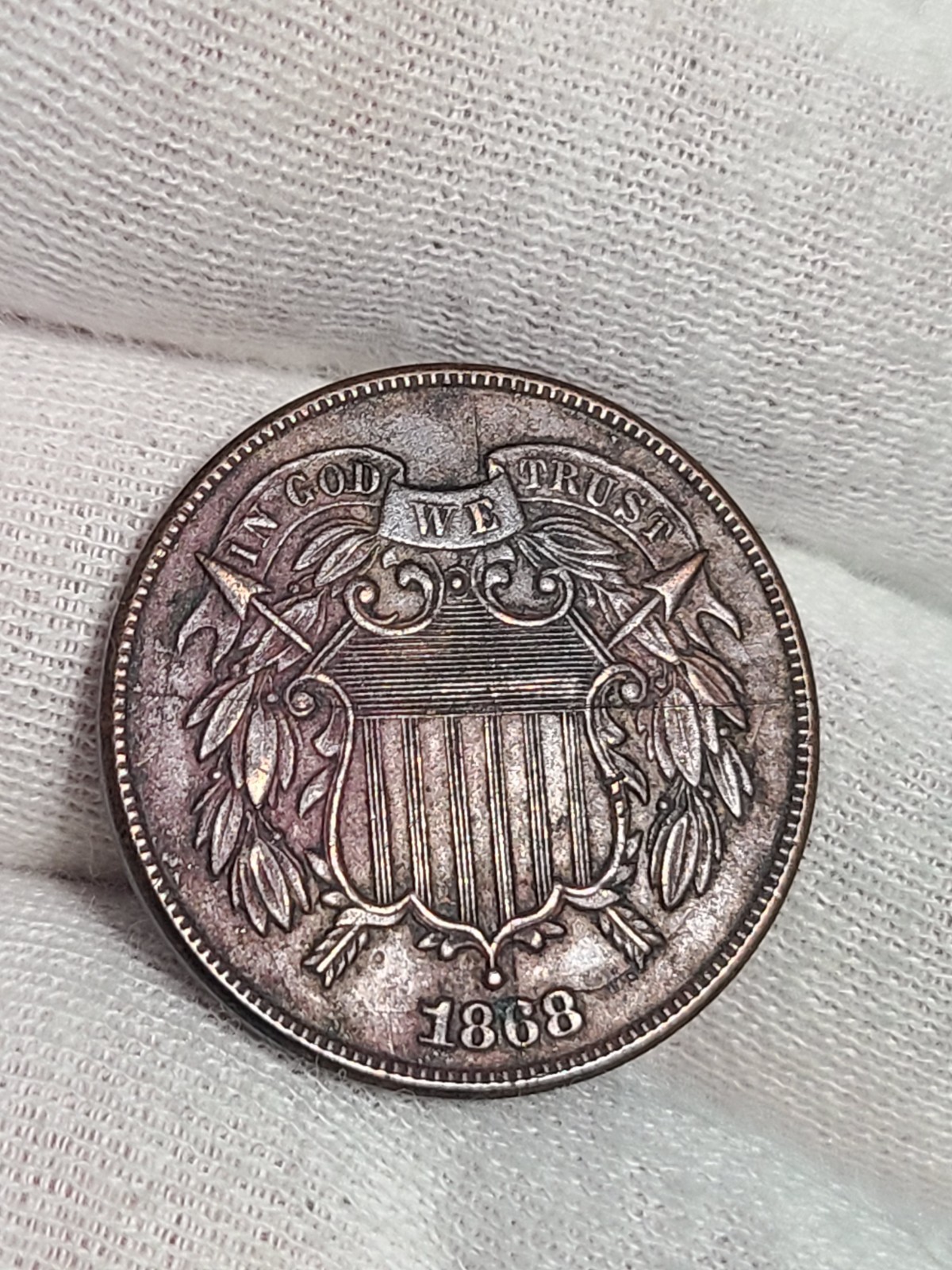 1868 TWO CENT PIECE