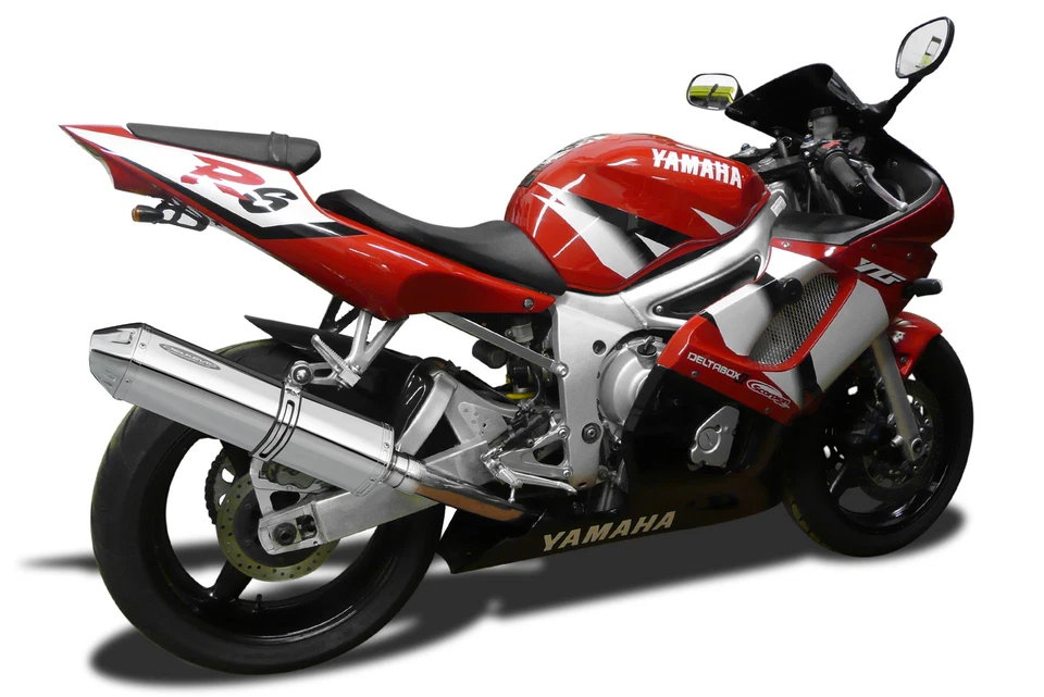 Silenciador de escape tri-oval aço inoxidável Yamaha YZF-R6 1998-2002 Delkevic slip on 17"  - Imagem 3 de 4