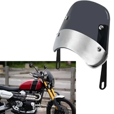 5"-7'' Black Motorcycle Round Headlight Windshield Windscreen For Scrambler 1200