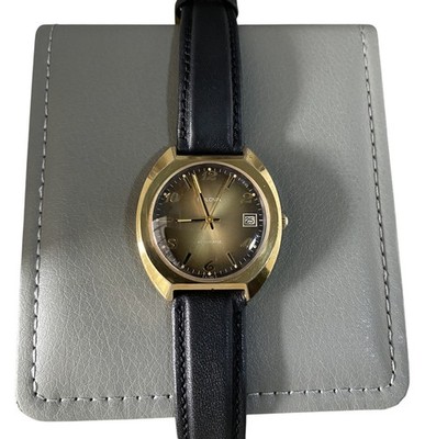 Vintage Bulova Clipper Automatic Golden Dial Herrenuhr