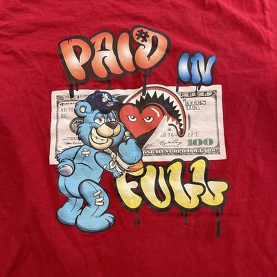 Five points Paid In Full Graphic T-shirt men's size Small Red