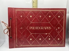 Vintage Floral Red Scrapbook Photo Album Black Pages NOS