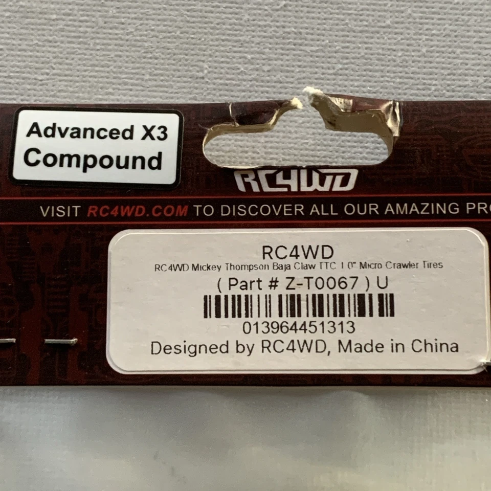 RC4WD Mickey Thompson Baja Claw TRC 1.0” Micro Crawler Z-T0067 NEW - Image 3 of 4