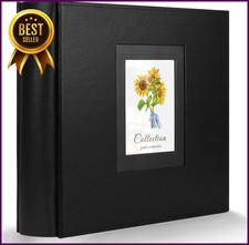 4x6 Photo Album 1000 Photos Leather Cover Large Capacity 1000 Pockets Black