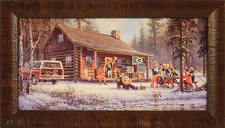 GAME DAY by Don Kloetzke 12.5x22 FRAMED WALL ART Football Green Bay Packer Fans