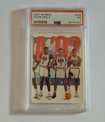 1991 Skybox Team USA 3 #546 Pippen Ewing Larry Bird Olympics PSA 7 - Bild 2 von 5