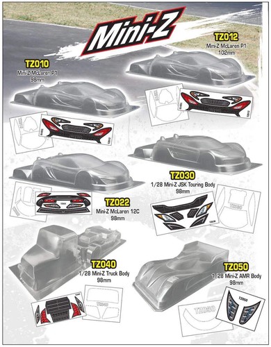 RC Car shell Body 98/102MM 1/28 TZ010 P1 For BZ DRZ FFZ drift MRZ GLA GLR Kyosho - Picture 3 of 24